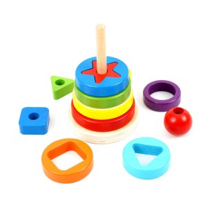 Buy Rainbow Tower Sorting Stacking Rings Puzzles in Sri Lanka
