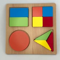 Wooden Geometric Shapes Sorting Puzzle