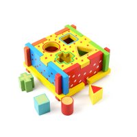 Wooden Three-dimensional Shapes Box